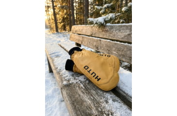 Image of Huto Lifestyle Sherpa Lined Leather Mitten Glove