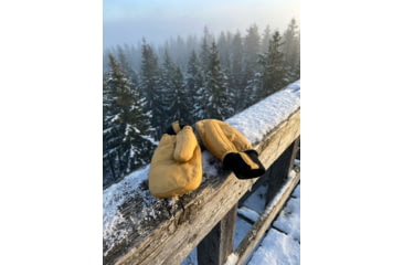 Image of Huto Lifestyle Sherpa Lined Leather Mitten Glove