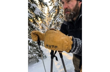 Image of Huto Lifestyle Sherpa Lined Leather Mitten Glove