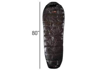 Image of Huto Lifestyle Huto Three Season Down Sleeping Bag, Left Hand, Black, 200CM, THREESEASN-SLPBAG-BLK-LFT