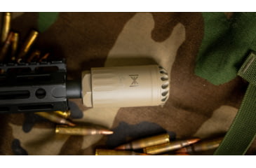 Image of HUXWRX Blastphemy Muzzle Device, FDE, 2653
