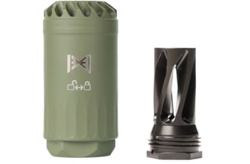 Image of HUXWRX Blastphemy Blast Deflector Kit w/556 Flash Hider, 1/2x28, OD Green, 3065
