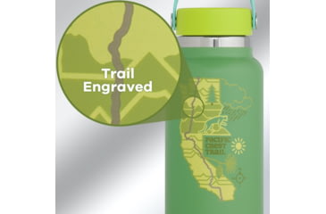 Image of Hydro Flask Limited Edition Scenic Trails Wide Mouth Water Bottle, Gecko/Pacific Crest Trail, 32 oz, STW32BTS313PCT