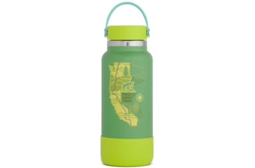 Image of Hydro Flask Limited Edition Scenic Trails Wide Mouth Water Bottle, Gecko/Pacific Crest Trail, 32 oz, STW32BTS313PCT