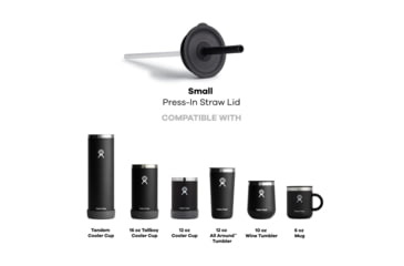 Image of Hydro Flask Press-In Straw Lid, Black, Small, PISLS001