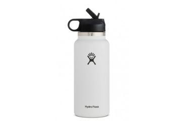 Image of Hydro Flask Wide Mouth Bottle with Straw Lid, White, 32 oz., W32BSW110