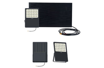 Image of Hykoont OK20B 20W 144WH Solar Flood Light with 12ft Rubber Cable,5 Years Life Span LifePO4 Battery, OK0245