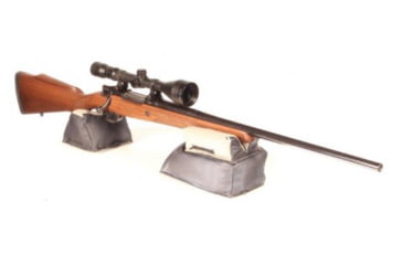 Image of Hyskore Rabbit Ear Leather Shooting Rest Bag, Black / Gray, 30173