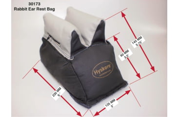 Image of Hyskore Top Grain Leather Shooting Rest Bag, Gray / Black, 30173