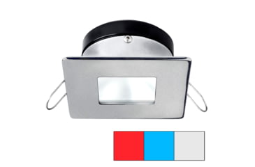 Image of I2Systems Inc Apeiron A1120 LED Spring Square/ Square Mount Light, Red/Cool White /Blue/Brushed Nickel, A1120Z-44HAE
