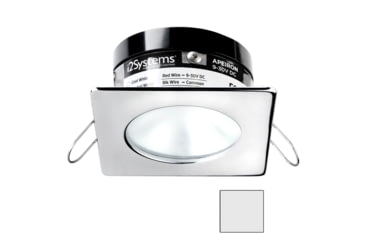 Image of I2Systems Inc Apeiron A503 3W LED Spring Square/ Round Mount Light, Cool White/Polished Chrome Finish, A503-12AAG