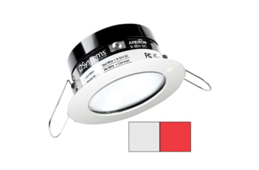 Image of I2Systems Inc Apeiron Pro A503 3W LED Spring Mount Light, Round, Cool White /Red/White Finish, A503-31AAG-H