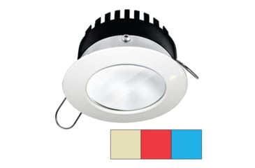 Image of I2Systems Inc Apeiron Pro A503 3W LED Spring Mount Light, Round, Warm White/Red /Blue/White Finish, A503-31CBBR-HE