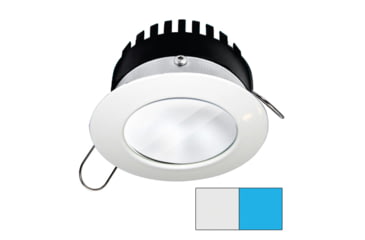 Image of I2Systems Inc Apeiron PRO A506 6W LED Spring Mount Light, Round, Cool White /Blue/White Finish, A506-31AAG-E