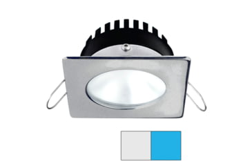 Image of I2Systems Inc Apeiron PRO A506 6W LED Spring Mount Light, Square/Round, Cool White /Blue/Brushed Nickel Finish, A506-42AAG-E