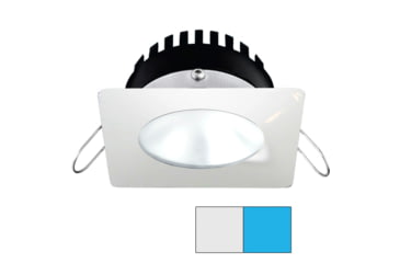 Image of I2Systems Inc Apeiron PRO A506 6W LED Spring Mount Light, Square/Round, Cool White /Blue/White Finish, A506-32AAG-E
