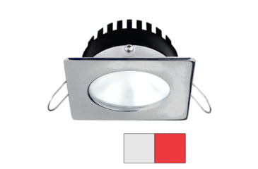 Image of I2Systems Inc Apeiron PRO A506 6W LED Spring Mount Light, Square/Round, Cool White /Red/Brushed Nickel Finish, A506-42AAG-H