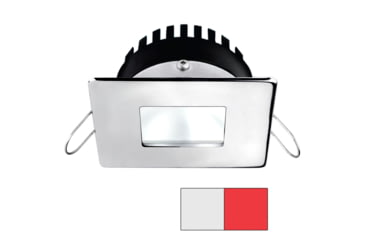 Image of I2Systems Inc Apeiron PRO A506 6W LED Spring Mount Light, Square/Square, Cool White /Red/Polished Chrome Finish, A506-14AAG-H