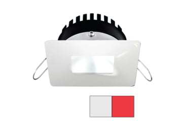 Image of I2Systems Inc Apeiron PRO A506 6W LED Spring Mount Light, Square/Square, Cool White /Red /White Finish, A506-34AAG-H