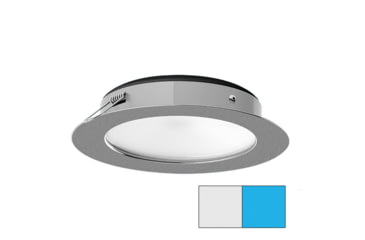 Image of I2Systems Inc Apeiron Pro XL A526 6W LED Spring Mount Light, Cool White/Blue/Brushed Nickel Finish, A526-41AAG-E