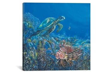 Image of iCanvas Blue by Piero Manrique Canvas Print, Multi, 18 x 18 PIE5-1PC3-18x18