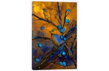 Image of iCanvas Bird &amp; Berries by Dean Crouser Canvas Print, Multi, 26x18x0.75 DCR16-1PC3-26x18
