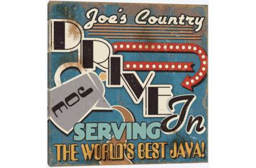 Image of iCanvas Diners and Drive Ins IV by Pela Studio Canvas Print, Multi, 37x37x0.75 WAC2194-1PC3-37x37