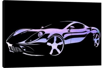 Image of iCanvas Cruising Purple by 5by5collective Canvas,26x18, 18 x 26 ICA1038-1PC3-26x18