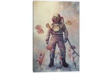 Image of iCanvas Deep Sea Garden #2 by Terry Fan Canvas Print, Multi, 40x26x0.75 TFN43-1PC3-40x26