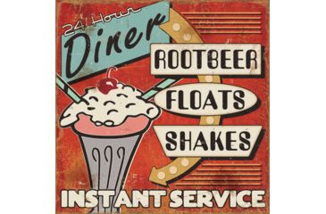 Image of iCanvas Diners and Drive Ins III by Pela Studio Canvas Print, Multi, 37x37x0.75 WAC2193-1PC3-37x37