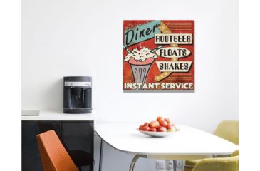 Image of iCanvas Diners and Drive Ins III by Pela Studio Canvas Print, Multi, 37x37x0.75 WAC2193-1PC3-37x37
