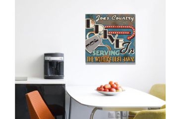 Image of iCanvas Diners and Drive Ins IV by Pela Studio Canvas Print, Multi, 37x37x0.75 WAC2194-1PC3-37x37