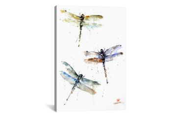 Image of iCanvas Dragonflies by Dean Crouser Canvas Print, Multi, 26x18x0.75 DCR8-1PC3-26x18