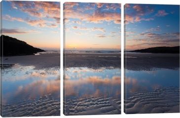 Image of iCanvas Evening Reflection I, False Bay, Connemara, County Galway, Connacht Province, Republic Of Ireland by Gareth McCormack Canvas Print, Multi, 40 x 60 GAR39-3PC3-60x40