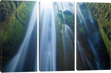 Image of iCanvas Gljufrafoss, Seljaland, Sudurland, Iceland by Gareth McCormack Canvas Print, Multi, 40 x 60 GAR46-3PC3-60x40