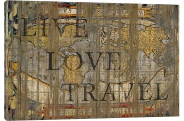 Image of iCanvas Live Love Travel by Diego Tirigall Canvas,26x18, 18 x 26 MXS15-1PC3-26x18