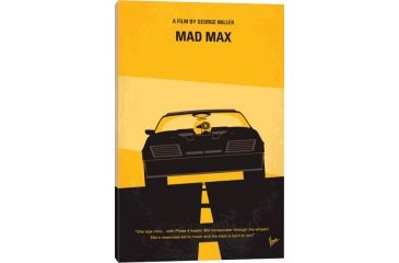 Image of iCanvas Mad Max Minimal Movie Poster by Chungkong Canvas Print, 18 x 12 CKG65-1PC3-18x12