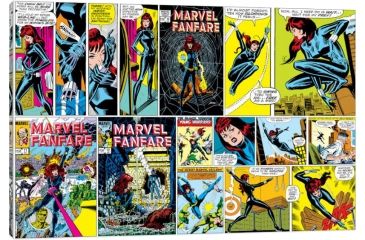 Image of iCanvas Marvel Comic Book Black Widow Colored Covers and Panel by Marvel Comics Canvas Print, 18 x 26 MRV206-1PC3-26x18