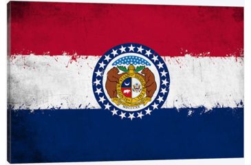 Image of iCanvas Missouri Flag, Grunge Painted Canvas Print, Multi, 40x26x0.75 FLG671-1PC3-40x26