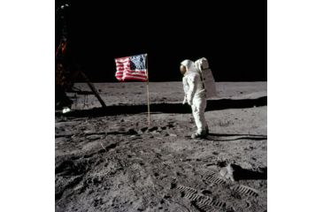 Image of iCanvas Neil Armstrong Placing American Flag on the Moon by NASA Canvas Print, Multi, 18x18, 11047-1PC3-18x18