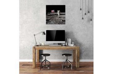 Image of iCanvas Neil Armstrong Placing American Flag on the Moon by NASA Canvas Print, Multi, 18x18, 11047-1PC3-18x18