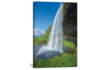 Image of iCanvas Rainbow II, Seljalandsfoss, Sudurland, Iceland by Gareth McCormack Canvas Print, Multi, 18 x 12 GAR72-1PC3-18x12