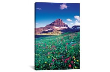 Image of iCanvas Reynolds Mountain, Lewis Range, Rocky Mountains, Glacier National Park, Montana, USA by Gareth McCormack Canvas Print, Multi, 18 x 12 GAR76-1PC3-18x12