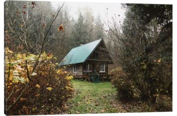 Image of iCanvas Skykomish Ski Cabin by Christopher Kerksieck Canvas,26x18, 18 x 26 CKE29-1PC3-26x18