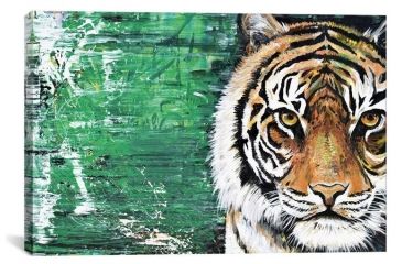 Image of iCanvas Tiger by Piero Manrique Canvas Print, Multi, 12 x 18 PIE59-1PC3-18x12
