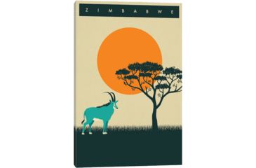 Image of iCanvas Zimbabwe by Jazzberry Blue Canvas,26x18, 26 x 18 JBL85-1PC3-26x18