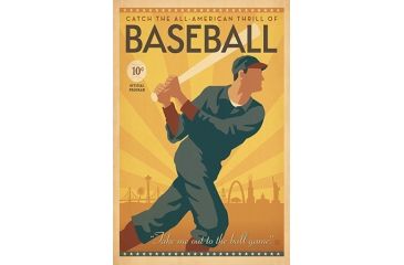 Image of iCanvas Baseball by Anderson Design Group Print, Multi, 40x26x0.75 ADG230-1PC3-40x26