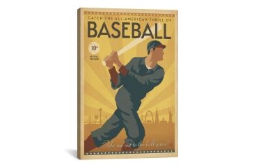 Image of iCanvas Baseball by Anderson Design Group Print, Multi, 26x18x0.75 ADG230-1PC3-26x18
