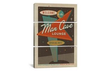 Image of iCanvas Vegas Man Cave Sign by Anderson Design Group Print, Multi, 60x40x0.75, 3P ADG270-3PC3-60x40