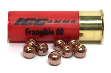 Image of ICC Ammo 12 gauge 270 Grain Frangible 00 Buck Plastic Pistol Ammo, 5 Rounds, 012-009SHT-B